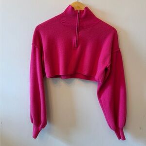 Cider Fuchsia High Neck Sweater